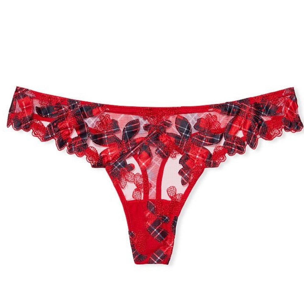 💖🔥💕NWT Victoria's secret Very Sexy thong panties Red Check XXL